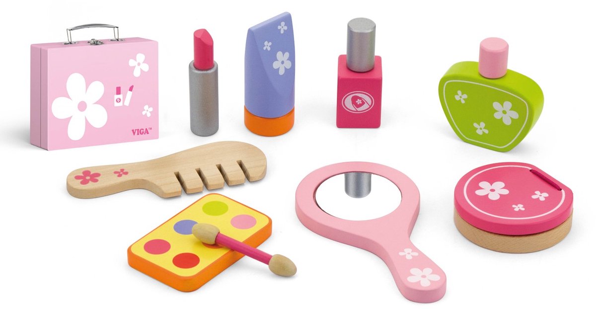 Viga Schönheitsspielset aus Holz, 10 Teile 1 Set
