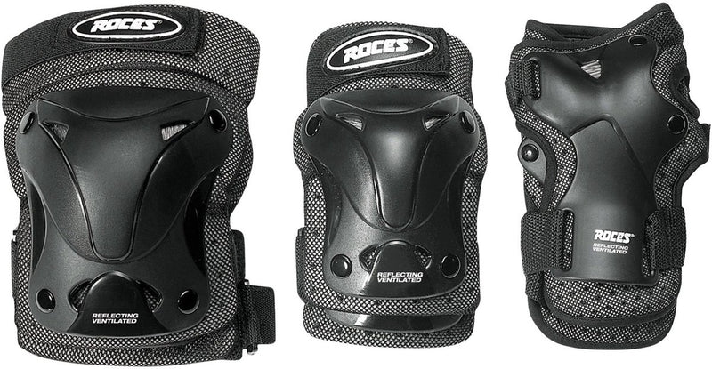 Roces – belüfteter Schlittschuhschutz 3er-Pack – extra luftig leicht – Erwachsene – Schwarz – Größe S