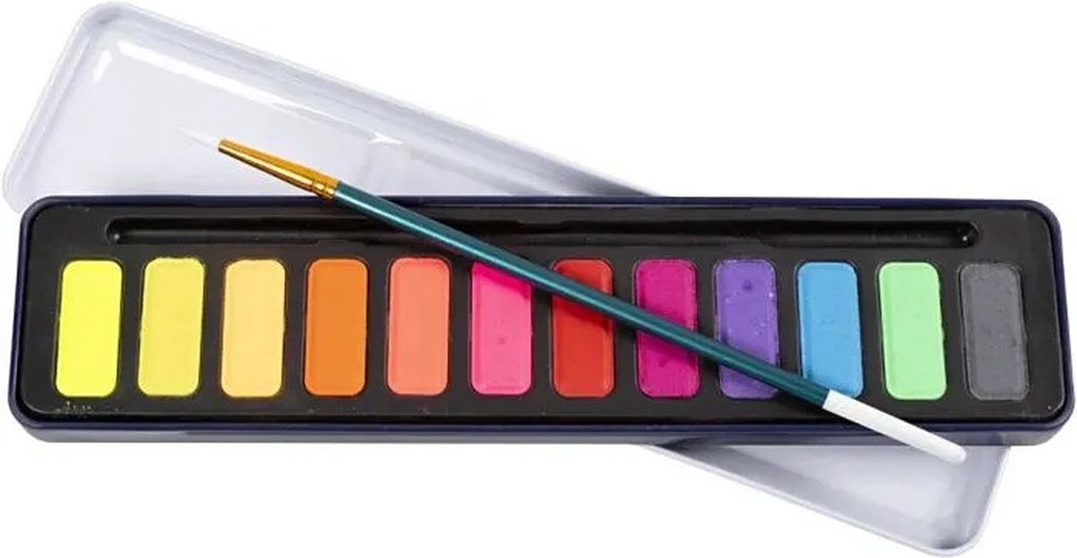 Colortime Aquarell-Set, Pastellfarben, 12 Farben 1 Box