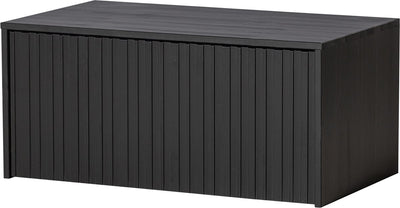 Woood neue Truhenbank mit Gravur – Kiefer – Schwarz – 40 x 88 x 50