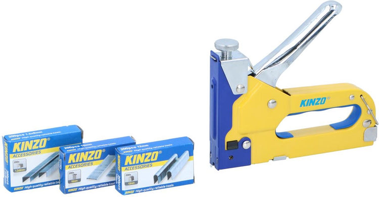 Kinzo-Tacker – 3-fach – 4–14 mm – mit Heftklammern, Heftklammern und Nägeln