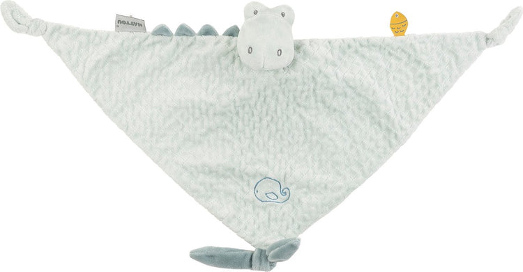 Nattou Kuscheltuch-Doudou – Krokodil – Romeo, Jules und Sally – 65 x 30 cm – hellgrün