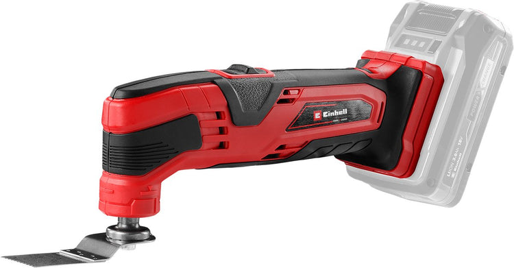 Einhell Akku-Multitool TC-MG 18 Li Solo - Power X-Change - 18 V Li-Ion - inkl. 9x Schleifpapier und 3 verschiedene Sägeblätter - exkl. Akku und Ladegerät