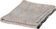 Einzigartiges Woood-Plaid – Viskose-Leinen – Schwarz und Weiß – 53 x 49 x 48 cm