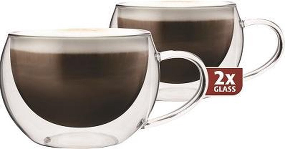 Maxxo Cappuccinogläser - doppelwandig - 2 Stück
