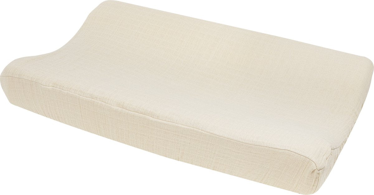 Meyco Baby Uni Wickelauflagenbezug – vorgewaschen, hydrophil – weicher Sand – 50 x 70 cm