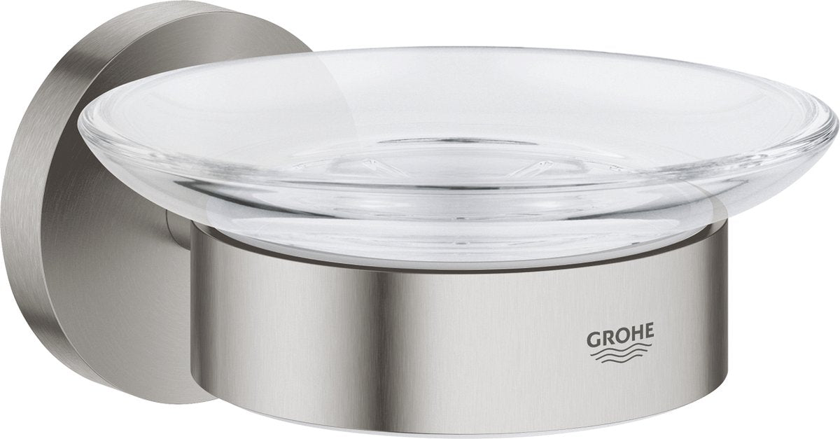 Grohe Start Seifenschale mit Halter – Supersteel (Edelstahloptik)