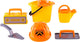 Cavallino Toys Cavallino Ziegeleimer Set mit Werkzeugen und Helm, 6dlg.