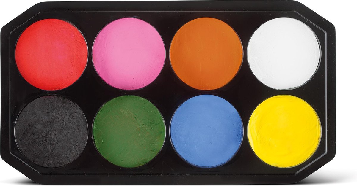 Snazaroo 1172015 Make-up-Set 8 Farben 18 ml – professionelles Gesichtsbemalungsset – auf Wasserbasis, hautfreundlich auswaschbar