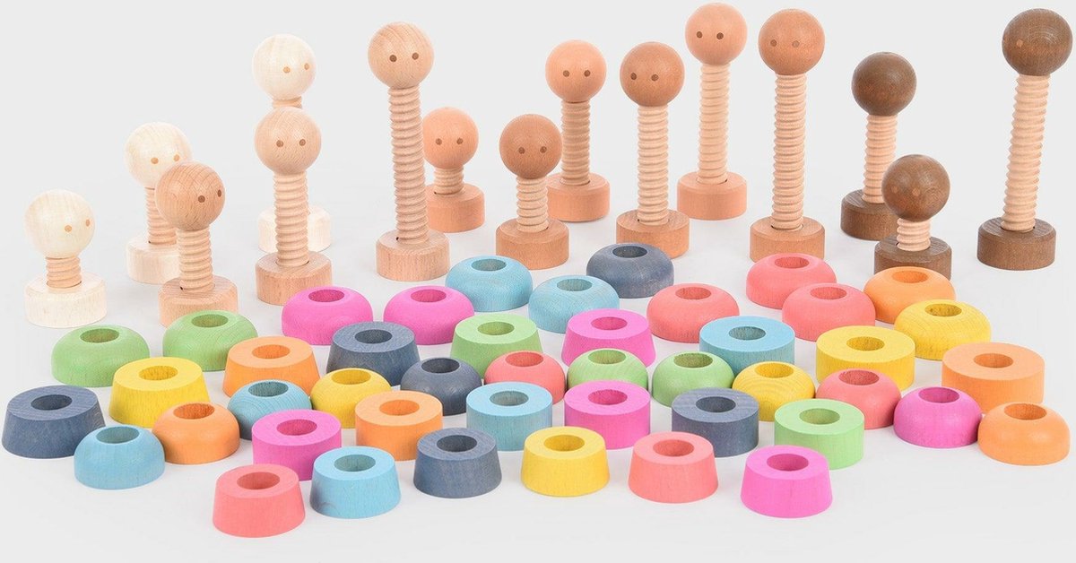 Tickit® Regenbogen-Holzgemeinschaftsfiguren.