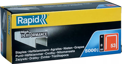 Rapid Nr. 53 dünne Drahtklammern 8 mm, 5.000 Stück - 11857050 - 11857050