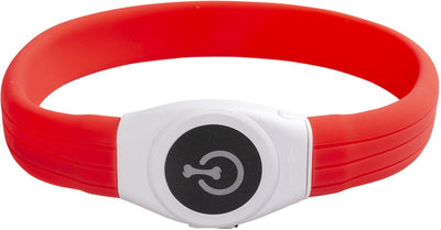 Duvo plus - Haustierbekleidung - Hund - Blitzlichtring Maxi USB Silikon 65x2,5x1cm rot - 1Stk
