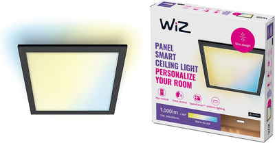 Wiz Deckenleuchte LED-Panel – 30 x 30 cm – warmes bis kaltweißes Licht – intelligente LED-Beleuchtung – 12 W – quadratisch – Schwarz