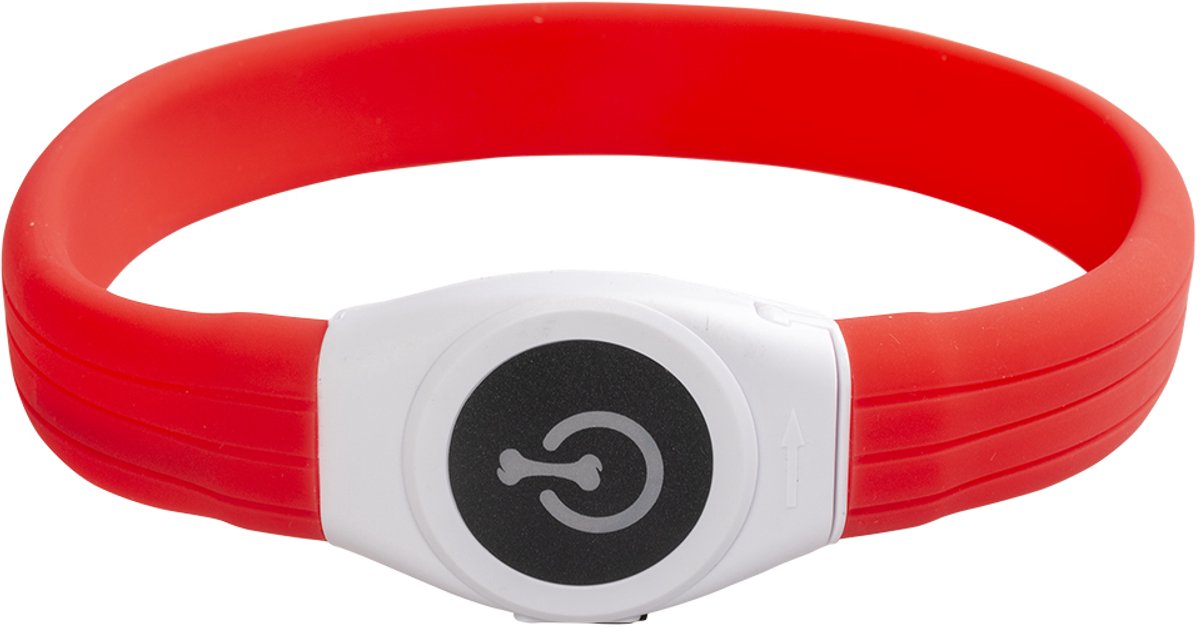 Duvo plus - Haustierbekleidung - Hund - Blitzlichtring Maxi USB Silikon 45x2,5x1cm rot - 1Stk