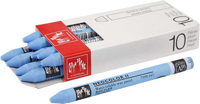 Caran Dache Caran d'Ache Neocolor II, L: 10 cm, Stärke 8,5 mm, Hellblau (161), 10 Stück 1 Box