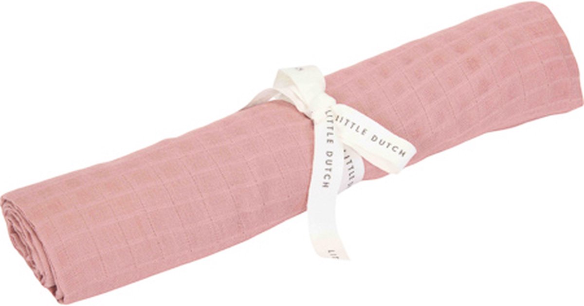 Little Dutch Pucktuch – Größe 120 cm – hydrophile Windel für Mädchen – Pink Blush, Pink – rein