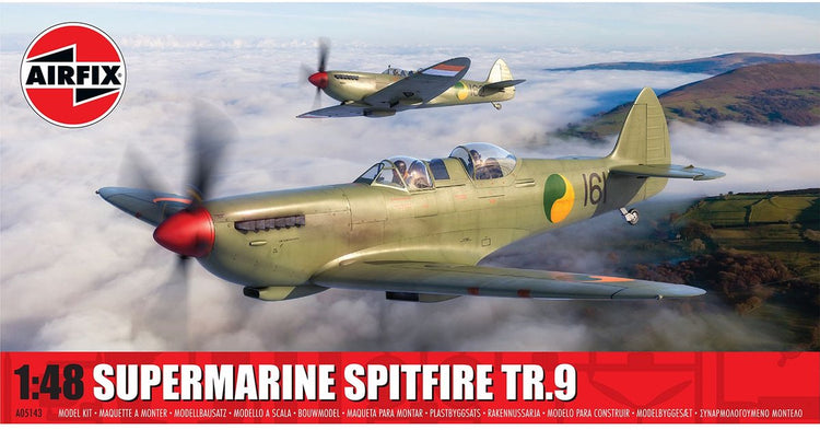 Airfix Modellbausatz Flugzeug – 05143 Supermarine Spitfire Tr.9 – Zweisitzer-Flugzeug 2. Weltkrieg – Propellerflugzeug aus Kunststoff – 1:48 – Modellbau