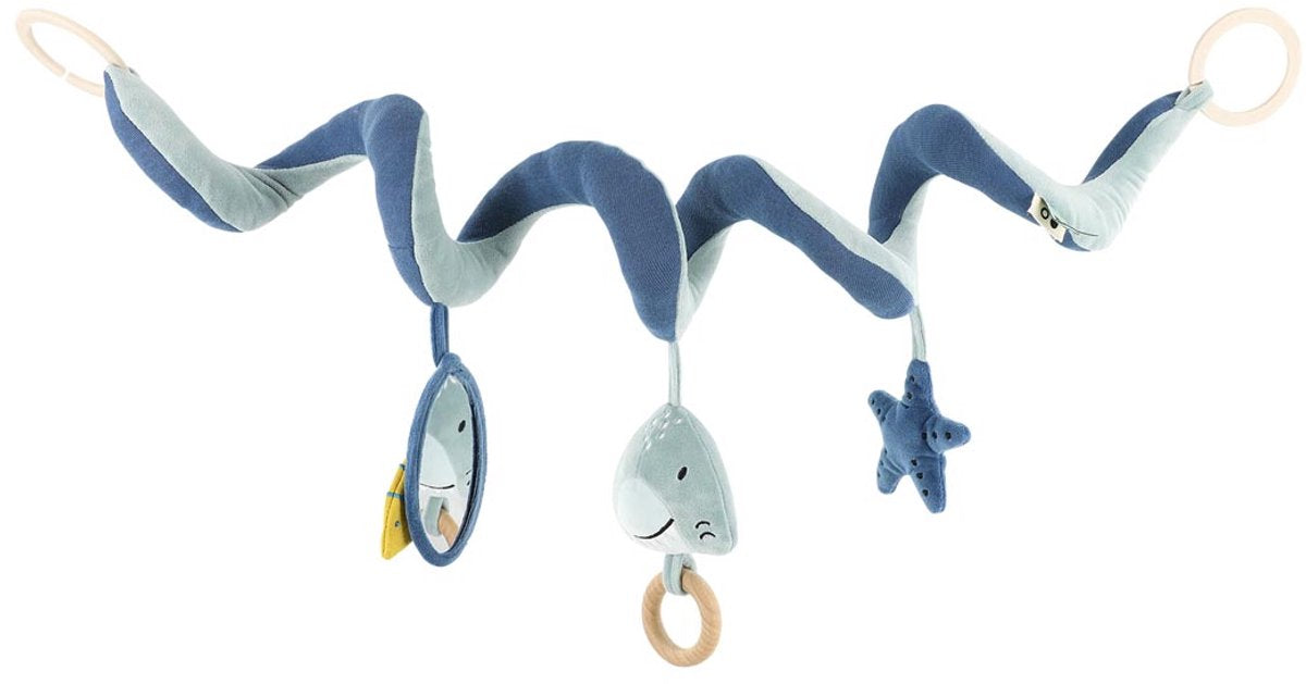 Trixie Aktivitätsspirale Mr. Shark – 3m+ – abnehmbar – für Box Maxi-Cosi