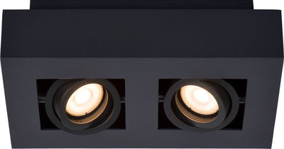 Lucide xirax – Deckenstrahler (Deckenleuchte) – LED dim to warm – gu10 – 2 x 5 W 2200 K 3000 K – Schwarz