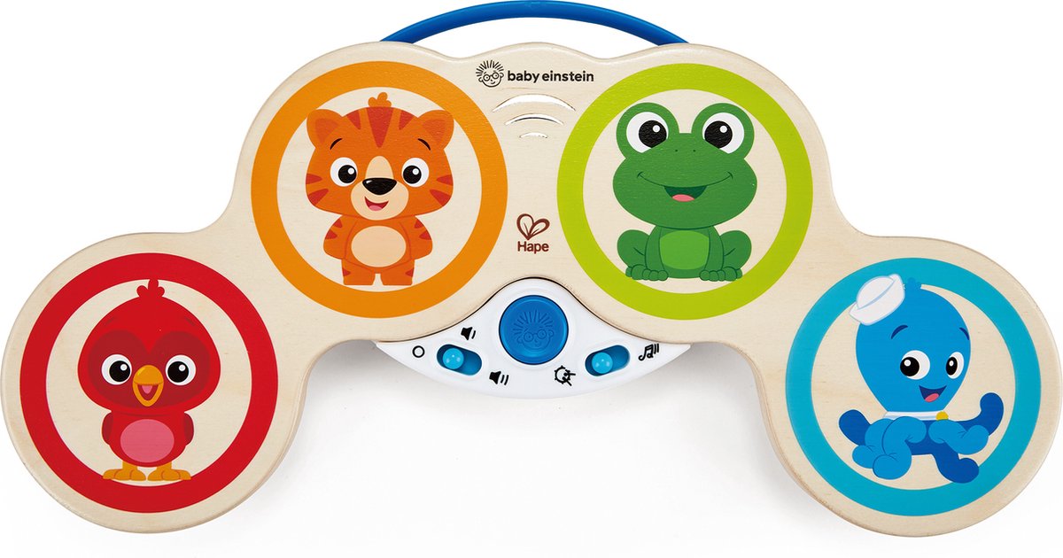 H-Einstein Baby Einstein x Hape Baby Drummer – Musikalisches Schlagzeug-Set mit Magic-Touch-Technologie für Babys ab 6 Monaten