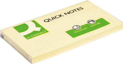 Q-Connect Quick Notes, ft 76 x 127 mm, 100 Blatt, 12er Pack, gelb
