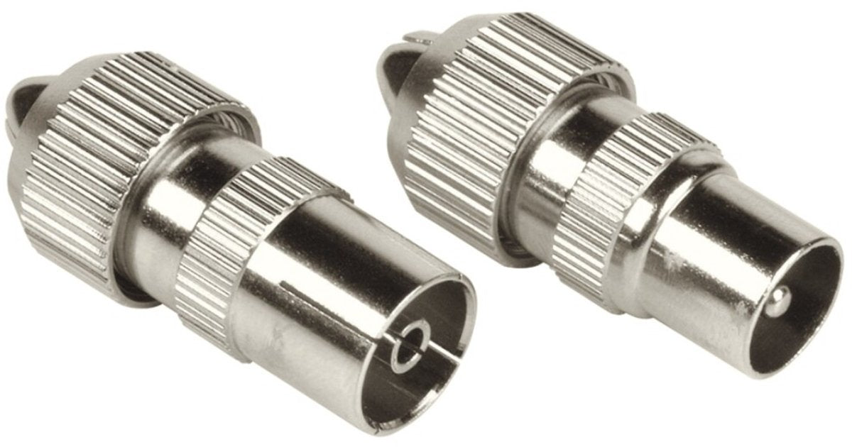 Hama Koax-Set Metallstecker-Kupplung schraubbar