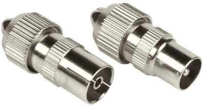 Hama Koax-Set Metallstecker-Kupplung schraubbar