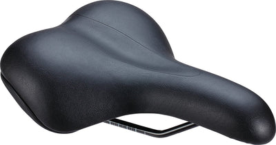 Bbb Cycling BaseShape entspannter Fahrradsattel für Damen und Herren – wasserdichter E-Bike- oder City-Bike-Sattel – entspannte Fahrradposition 75° – 255 x 190 mm – Schwarz – BSD-56