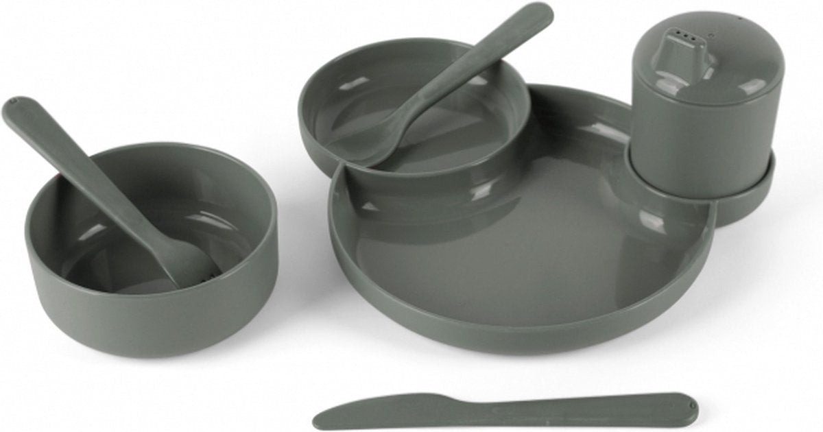 Dantoy Children's Service Olive Green, 7dlg.