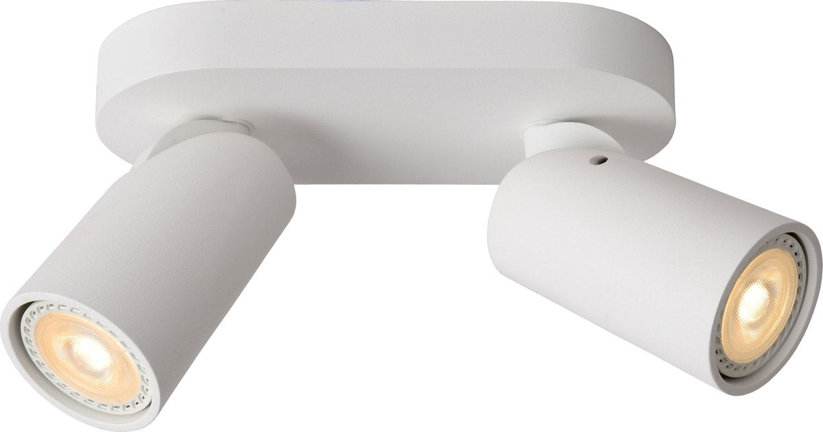 Lucide Xyrus - Deckenstrahler (Deckenleuchte) - LED dimmen bis warm - GU10 - 2x5W 2200K 3000K - Weiß