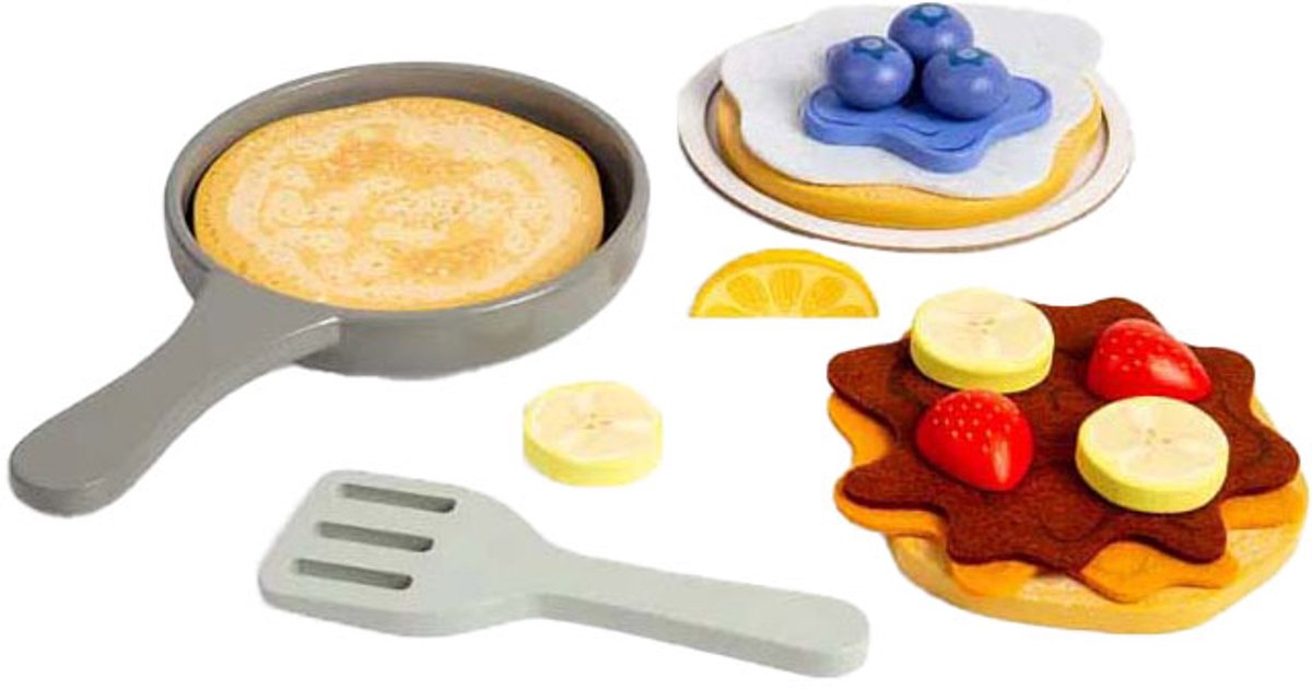 Bigjigs Holzpfannkuchen spielen Set, 16dlg.
