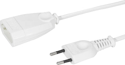 Scanpart Verlängerungskabel mit Eurostecker 3 Meter - Verlängerungskabel - Weiß