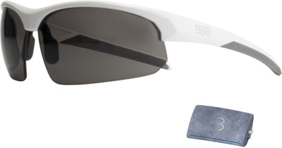Bbb Cycling Fahrradbrille für Damen und Herren – Fahrradbrille mit 3 Wechselgläsern – leichte Rennradbrille – mattweiß – impress bsg-58