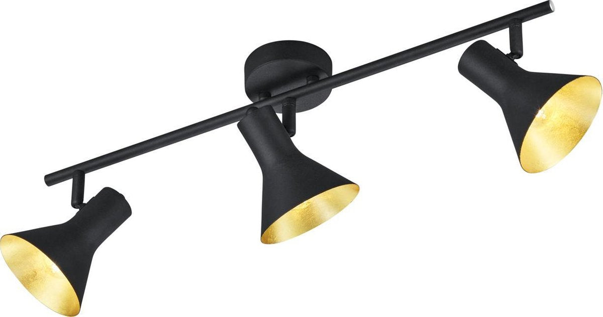 Rl lebe deine Lichtrealität Nina – Deckenspot – 3 Lichter – H 190 mm – Schwarz