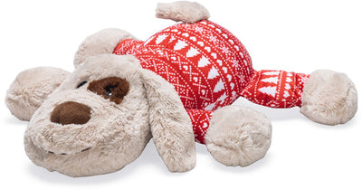 Beeztees Weihnachts-XL-Kuscheltier Komet – Hundespielzeug – Plüsch – weiß rot – 45 x 46 x 13 cm