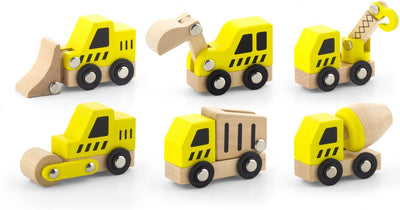 Viga Miniautos, Bagger und Baufahrzeuge, Größe 7-9 cm, 6 Teile 1 Set
