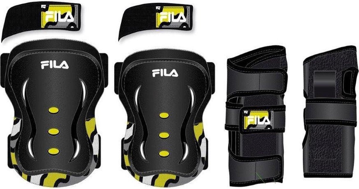 Fila Skate Protection Junior Schwarz gelbe Größe XS
