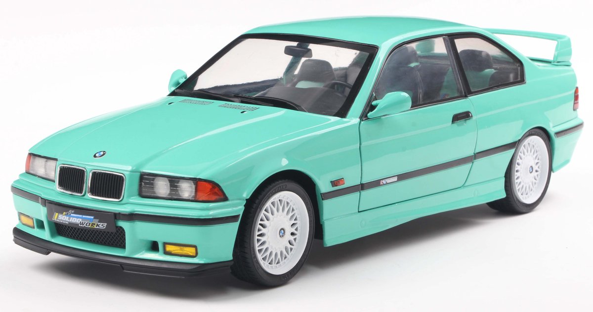 Solido BMW M3 (E36) Coupe Works '91, grün (mintgrün) Maßstab 1:18