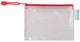 Tarifold Aufbewahrungstasche mit Reißverschluss 160x110mm PVC rd | 8 Stück