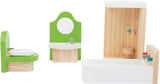 Kleiner Fuß Holz Dollhouse Möbel Badezimmer, 4dlg. - afbeelding 1