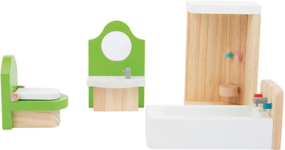 Kleiner Fuß Holz Dollhouse Möbel Badezimmer, 4dlg.