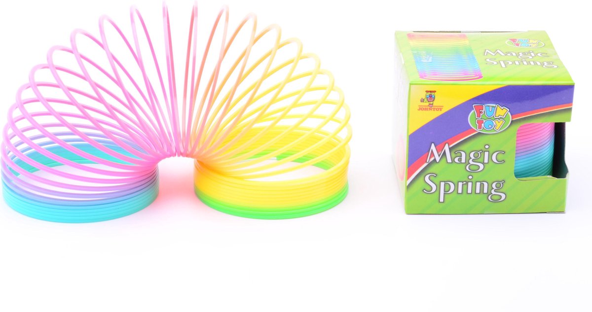 Johntoy lustiges Spielzeugpedal mit Federn in Neonfarben