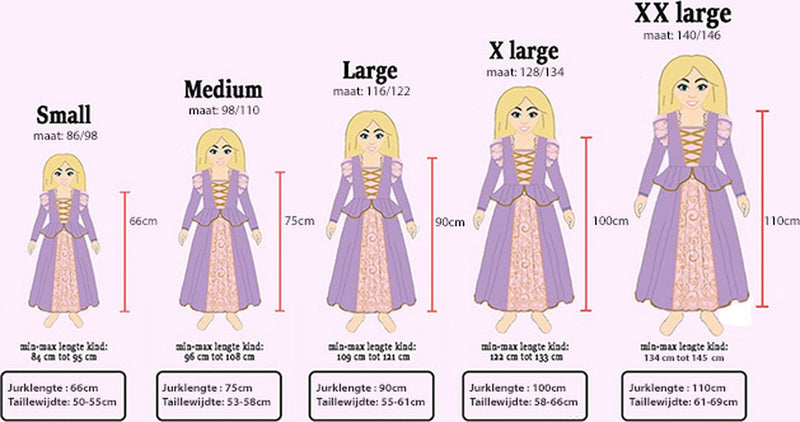 Kleine Abenteuer – Rapunzel-Kleid klassisch – Größe 116 122
