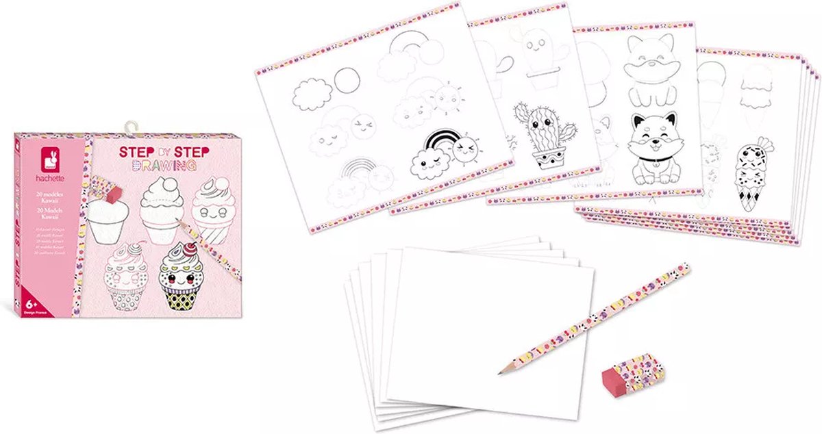 Janod – Hachette – kreative Kawaii-Zeichnungsmodelle