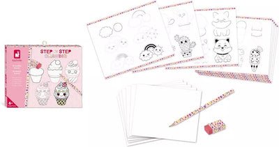 Janod – Hachette – kreative Kawaii-Zeichnungsmodelle