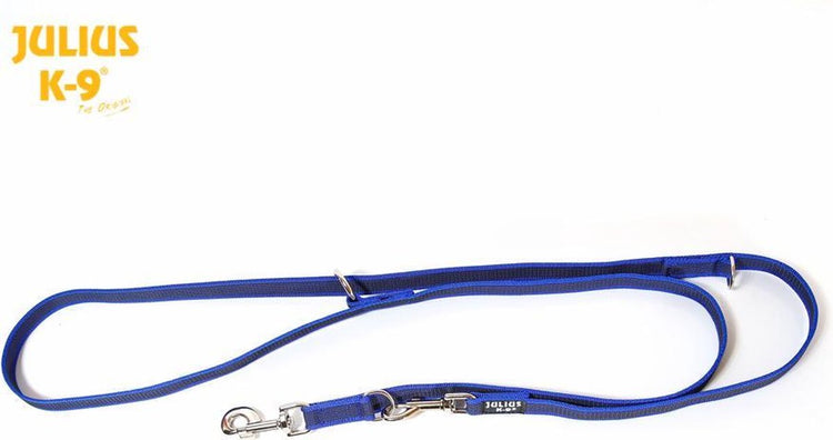 Julius k9 – doppelte Anti-Rutsch-Hundeleine, 2,2 m (20 mm), blau