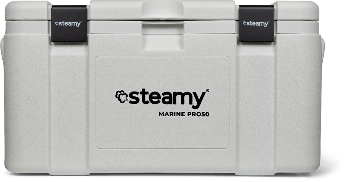 Steamy Marine Pro 50 – große Kühlbox – extra gut isoliert – 50 Liter – weiß