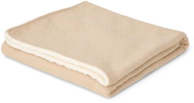 Gestrickte Babydecke von Little Dutch – Fleece – Beige – Essentials