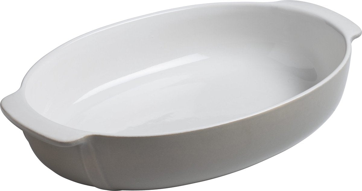 Pyrex-Auflaufform oval, grau, 30 x 20 cm - | Unterschrift