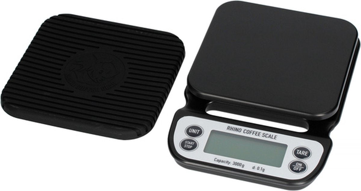 Rhinowares Rhino Coffee Gear () Brühwaage 3 kg 0,1 g – Timer – Tara
